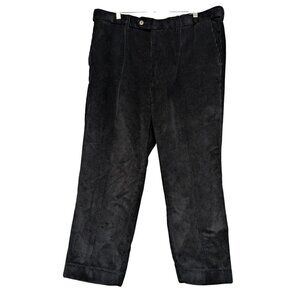 Peter Christian Mens 40 x 27 Black Cotton Pleated Corduroy Pants Hares MT08